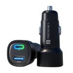 Portronics 80W Dual Output Fast Car Charger with Type-C
