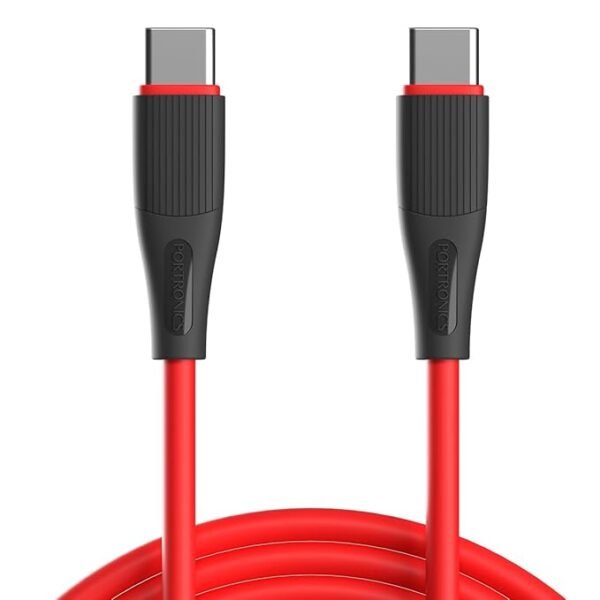 Portronics Silklink 60W PD Type-C to Type C Fast charging Cable for Type C