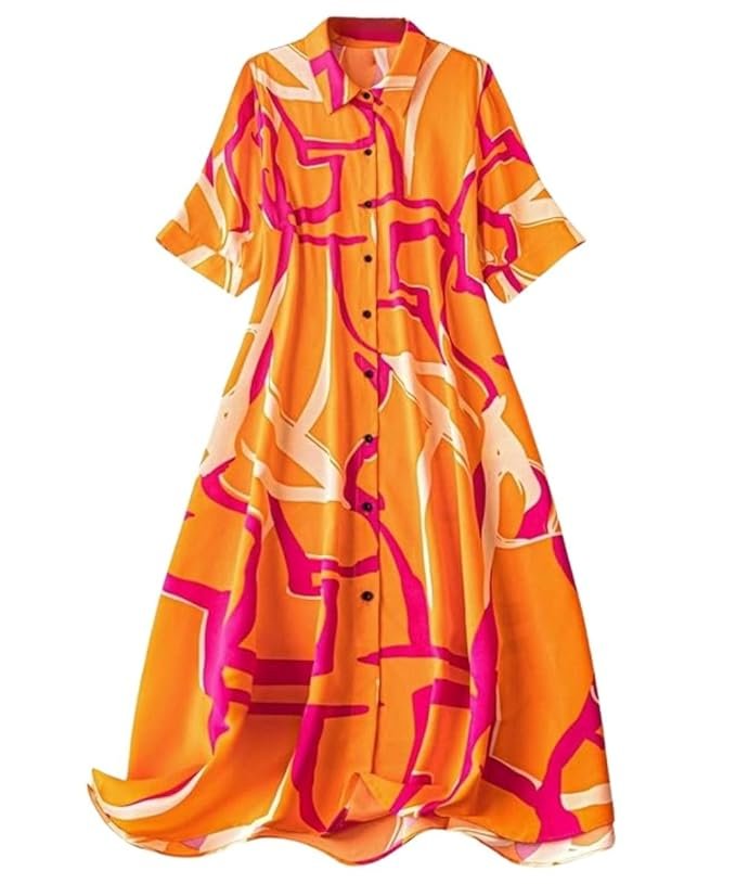 Women's A-Line Rayon Western Midi Party Dress