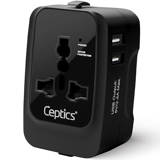 Ceptics Universal Charger Adapter, Travel Adapter International