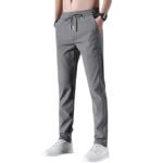 Men's Lycra Solid Jogger Pants with Elastic Waistband and Pockets