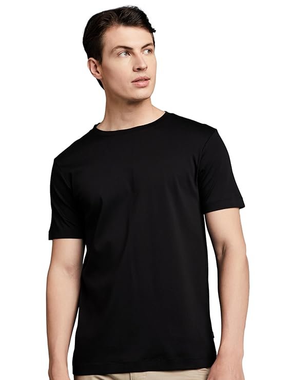 Men's Super Soft Round Neck Solid T-Shirt: Regular Fit