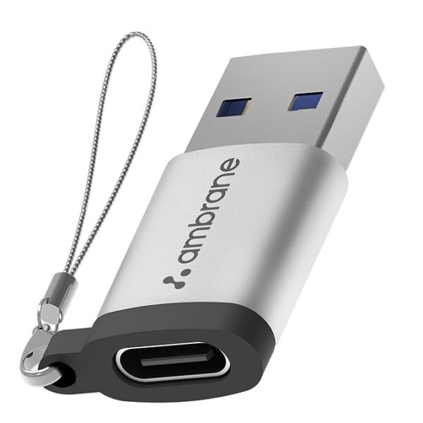 AMBRANE USB Type C Female to USB Male OTG Adapter with 5 Gbps High-Speed Data Transfer