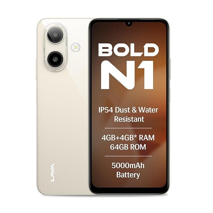 Lava Bold N1 (Sparkling Ivory, 4 GB RAM, 64 GB Storage)