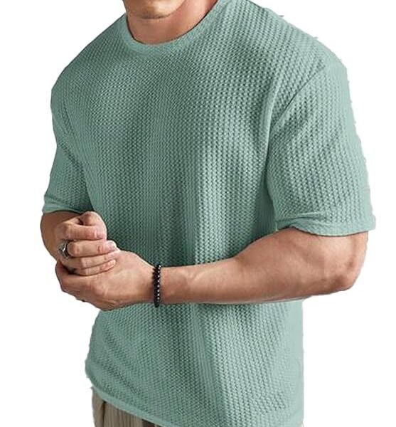 Mens Solid Dotted Unique Design Oversized Tshirt for Men