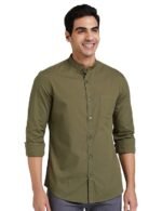 Men's Cotton Shirt | Chinese Collar | Casual | Plain